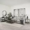 Mercana Romi Dark Brown Wood With Bottom Shelf Oval Coffee Table - Mercana Romi Dark Brown Wood With Bottom Shelf Oval Coffee Table