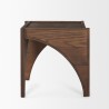 Mercana Laraya Medium Brown Wood With Arches End Table Side
