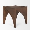 Mercana Laraya Medium Brown Wood With Arches End Table1