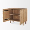 Mercana Heera Light Brown Diamond Motif w/ Shelf Accent Cabinet  Open