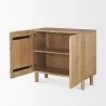 Mercana Heera Light Brown Diamond Motif w/ Shelf Accent Cabinet  Open - Mercana Heera Light Brown Diamond Motif w/ Shelf Accent Cabinet  Open