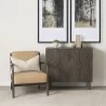 Mercana Heera Dark Brown Diamond Motif w/ Shelf Accent Cabinet  - Mercana Heera Dark Brown Diamond Motif w/ Shelf Accent Cabinet 