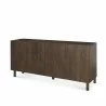 Mercana Heera Dark Brown Diamond w/ Shelf Motif Sideboard Front - Mercana Heera Dark Brown Diamond w/ Shelf Motif Sideboard Front