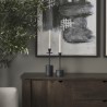Mercana Petria Matte Black Textured Metal Taper Candle Holders 1