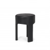 Mercana Riya Solid Black Wooden Stool 6