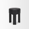 Mercana Riya Solid Black Wooden Stool 5