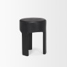 Mercana Riya Solid Black Wooden Stool 3