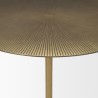 Mercana Rini Gold Metal and White Marble Accent Table Closeup