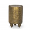 Mercana Rosh Textured Gold Metal With Acid Wash Accent Table Front