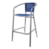H&D Seating Aluminum Barstool w/ Poly Back & Seat - H&D Seating Aluminum Barstool w/ Poly Back & Seat