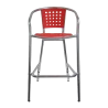 H&D Seating Aluminum Barstool w/ Poly Back & Seat - H&D Seating Aluminum Barstool w/ Poly Back & Seat