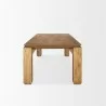 Mercana Sapphira Brown Wood Tapered Top Rectangular Dining Table Side - Mercana Sapphira Brown Wood Tapered Top Rectangular Dining Table Side