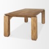 Mercana Sapphira Brown Wood Tapered Top Rectangular Dining Table 3