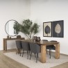 Mercana Sapphira Brown Wood Tapered Top Rectangular Dining Table