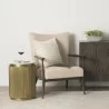 Mercana Satima White Marble With Gold Metal Round Fluted Accent Table 2 - Mercana Satima White Marble With Gold Metal Round Fluted Accent Table 2