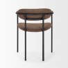 Mercana Parker Muted Brown Faux Leather With Black Metal Dining Chair 2