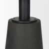 Mercana Maxwell 48L x 48W x 30H White Marble Round Top With Black Metal and Wood Pedestal Base Dining Table