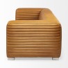 Mercana Ricciardo Cognac Leather Three Seater Sofa  Side