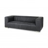 Mercana Ricciardo Black Leather Wrapped Three Seater Sofa