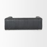 Mercana Ricciardo Black Leather Wrapped Three Seater Sofa Back