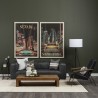 Mercana Ricciardo Black Leather Wrapped Three Seater Sofa