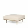 Mercana Shae Brown Wood With Oatmeal Fabric Ottoman 1 - Mercana Shae Brown Wood With Oatmeal Fabric Ottoman 1