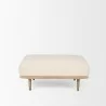 Mercana Shae Brown Wood With Oatmeal Fabric Ottoman 3 - Mercana Shae Brown Wood With Oatmeal Fabric Ottoman 3