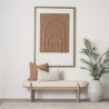 Mercana Sohan Light Brown Elm Wood With Oatmeal Fabric Bench