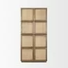 Mercana Sina Brown Oak Wood With Natural Rattan 2 Door Curio Cabinet - Mercana Sina Brown Oak Wood With Natural Rattan 2 Door Curio Cabinet