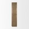 Mercana Sina Brown Oak Wood With Natural Rattan 2 Door Curio Cabinet - Mercana Sina Brown Oak Wood With Natural Rattan 2 Door Curio Cabinet