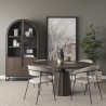 Mercana Swanson 60" Dark Brown Wood Round Pedestal Dining Table