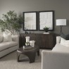 Mercana Shima Oval Brown Wood With Arched Legs Coffee Table Dark