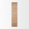 Mercana Sorina Reverse Fluted Light Brown Wood Curio Cabinet Side