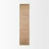 Mercana Sorina Reverse Fluted Light Brown Wood Curio Cabinet Side - Mercana Sorina Reverse Fluted Light Brown Wood Curio Cabinet Side