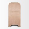 Mercana Sorina Reverse Fluted Light Brown Wood Curio Cabinet Back