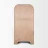 Mercana Sorina Reverse Fluted Light Brown Wood Curio Cabinet Back - Mercana Sorina Reverse Fluted Light Brown Wood Curio Cabinet Back