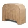 Mercana Sorina Reverse Fluted Light Brown Wood Accent Cabinet Front - Mercana Sorina Reverse Fluted Light Brown Wood Accent Cabinet Front