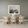 Mercana Tarro 84" Rectangular Light Brown Wood With Geometrical Base Dining Table - Mercana Tarro 84" Rectangular Light Brown Wood With Geometrical Base Dining Table