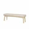 Mercana Taimo White Washed Light Brown Wood With Striped Fabric Seat Bench 2 - Mercana Taimo White Washed Light Brown Wood With Striped Fabric Seat Bench 2