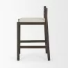 Mercana Sam Dark Brown Wood With Cream Fabric Counter Stool 2 - Mercana Sam Dark Brown Wood With Cream Fabric Counter Stool 2