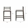 Mercana Sam Dark Brown Wood With Cream Fabric Counter Stool - Mercana Sam Dark Brown Wood With Cream Fabric Counter Stool