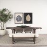 Mercana Sohan Dark Brown Elm Wood Oval Dining Table