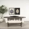 Mercana Sohan Dark Brown Elm Wood Oval Dining Table - Mercana Sohan Dark Brown Elm Wood Oval Dining Table