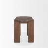 Mercana Sohan Dark Brown Elm Wood Oblong Desk Side 1