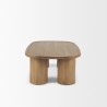 Mercana Tavi Rectangular Natural Brown With Column Legs Coffee Table Side