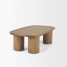 Mercana Tavi Rectangular Natural Brown With Column Legs Coffee Table 1