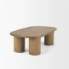 Mercana Tavi Rectangular Natural Brown With Column Legs Coffee Table 1 - Mercana Tavi Rectangular Natural Brown With Column Legs Coffee Table 1