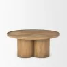 Mercana Tavi Medium Brown Round Coffee Table Front - Mercana Tavi Medium Brown Round Coffee Table Front