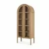 Mercana Callum Light Brown Elm Wood w/ Glass Doors Arched Curio Cabinet - Mercana Callum Light Brown Elm Wood w/ Glass Doors Arched Curio Cabinet