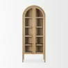 Mercana Callum Light Brown Elm Wood w/ Glass Doors Arched Curio Cabinet Front - Mercana Callum Light Brown Elm Wood w/ Glass Doors Arched Curio Cabinet Front